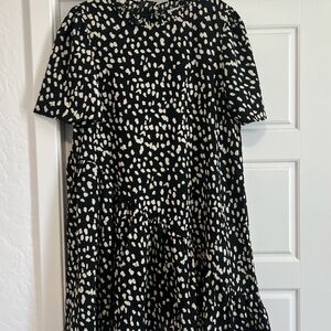 Hayden Black and Cream Patterned Dress